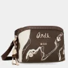 Outlet Anekke Bandolera 3 Compartimentos Marron Nature Shodo