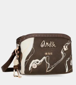Outlet Anekke Bandolera 3 Compartimentos Marron Nature Shodo