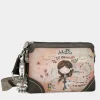 Discount Anekke Bandolera 2 Compartimentos Peace & Love Rosa
