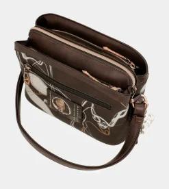 Outlet Anekke Bandolera 3 Compartimentos Marron Nature Shodo