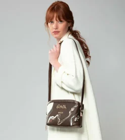 Outlet Anekke Bandolera 3 Compartimentos Marron Nature Shodo