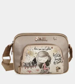 New Anekke Bandolera Doble Compartimento Hollywood