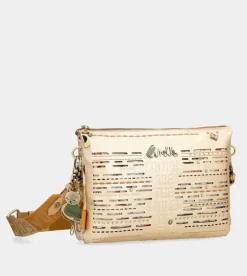 Clearance Anekke Bandolera Dorada 2 Compartimentos Nature Pachamama