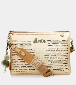 Clearance Anekke Bandolera Dorada 2 Compartimentos Nature Pachamama