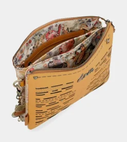 Flash Sale Anekke Bandolera Dos Compartimentos Ocre Nature Pachamama