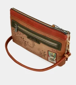 Sale Anekke Bandolera Estampada Peace & Love Camel