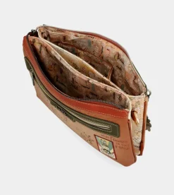 Sale Anekke Bandolera Estampada Peace & Love Camel