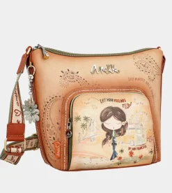 Cheap Anekke Bandolera Grande Peace & Love Camel