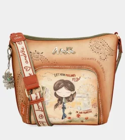 Cheap Anekke Bandolera Grande Peace & Love Camel