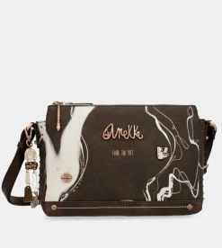 Store Anekke Bandolera Marron 3 Compartimentos Nature Shodo