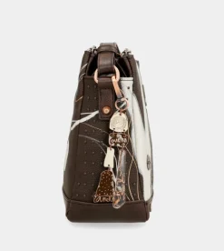 Store Anekke Bandolera Marron 3 Compartimentos Nature Shodo