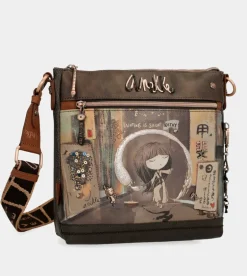 Clearance Anekke Bandolera Marron Mediana Shoen