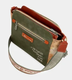 Online Anekke Bandolera Rectangular Peace & Love Camel