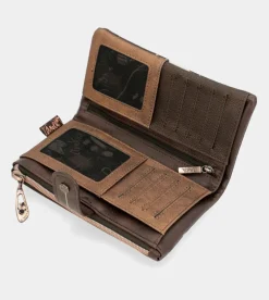Outlet Anekke Billetero Flexible Marron Rfid Nature Shodo