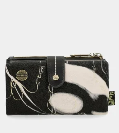 New Anekke Billetero Flexible Negro Rfid Nature Shodo