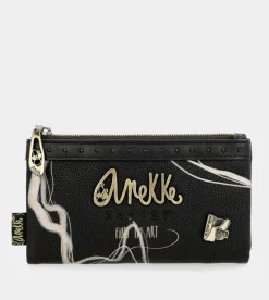 New Anekke Billetero Flexible Negro Rfid Nature Shodo