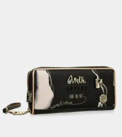 Fashion Anekke Billetero Grande Negro Rfid Nature Shodo