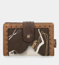 Fashion Anekke Billetero Marron Flexible Rfid Nature Shodo