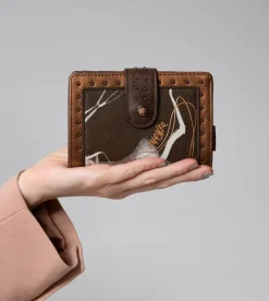 Fashion Anekke Billetero Marron Flexible Rfid Nature Shodo