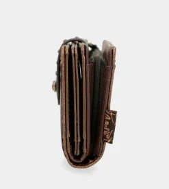 Fashion Anekke Billetero Marron Flexible Rfid Nature Shodo