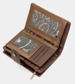 Fashion Anekke Billetero Marron Flexible Rfid Nature Shodo