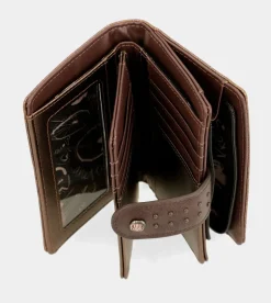 Fashion Anekke Billetero Marron Flexible Rfid Nature Shodo