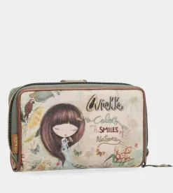 Outlet Anekke Billetero Mediano Estampado Rfid Amazonia