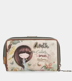 Outlet Anekke Billetero Mediano Estampado Rfid Amazonia