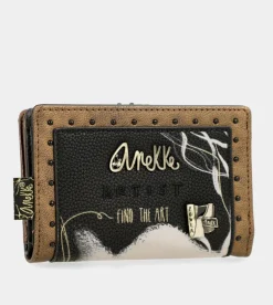 Online Anekke Billetero Negro Flexible Rfid Nature Shodo