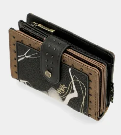 Online Anekke Billetero Negro Flexible Rfid Nature Shodo