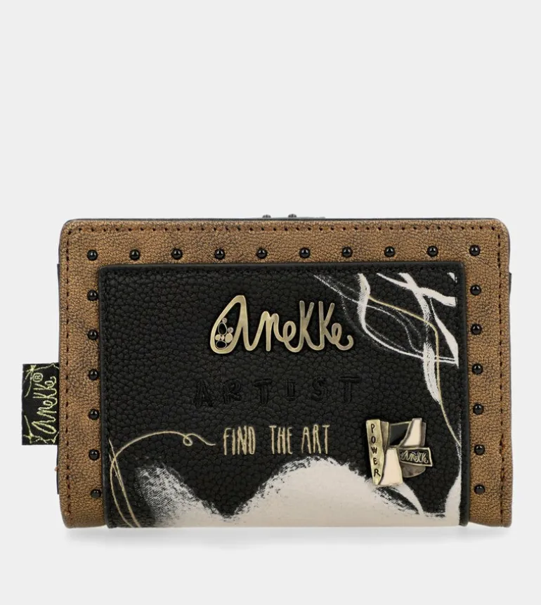 Online Anekke Billetero Negro Flexible Rfid Nature Shodo