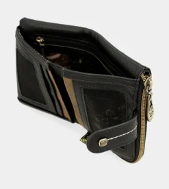 Outlet Anekke Billetero Negro Pequeno Rfid Nature Shodo