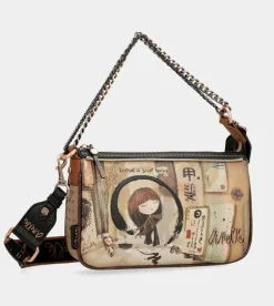 Fashion Anekke Bolso Baguette Con Asa Metal Shoen