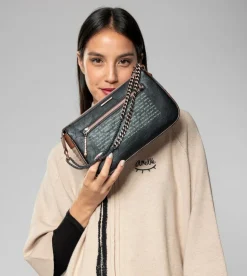 Fashion Anekke Bolso Baguette Con Asa Metal Shoen