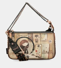 Fashion Anekke Bolso Baguette Con Asa Metal Shoen
