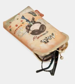 Hot Anekke Bolso Billetero 3 En 1 Rfid Peace & Love Camel