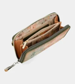 Hot Anekke Bolso Billetero 3 En 1 Rfid Peace & Love Camel