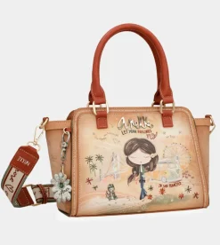 Online Anekke Bolso Bowling Peace & Love Camel