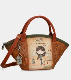 Outlet Anekke Bolso Cesta Peace & Love Camel