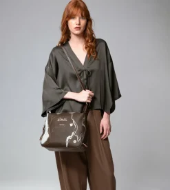 Discount Anekke Bolso De Hombro Marron Nature Shodo