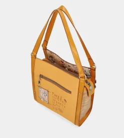 Fashion Anekke Bolso De Hombro Ocre Nature Pachamama