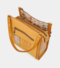 Fashion Anekke Bolso De Hombro Ocre Nature Pachamama