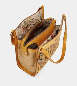 Fashion Anekke Bolso De Hombro Ocre Nature Pachamama