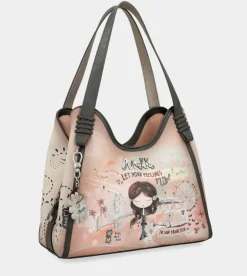 Cheap Anekke Bolso De Hombro Peace & Love Rosa