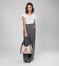 Cheap Anekke Bolso De Hombro Peace & Love Rosa