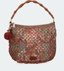 Sale Anekke Bolso De Hombro Rafia Estampado