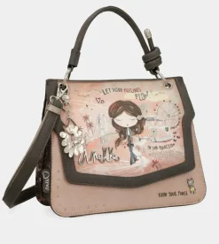 Shop Anekke Bolso De Solapa Peace & Love Rosa