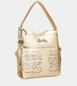 Shop Anekke Bolso Dorado Convertible En Mochila Nature Pachamama