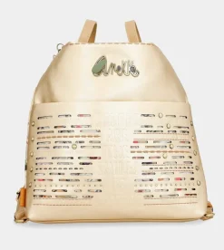 Shop Anekke Bolso Dorado Convertible En Mochila Nature Pachamama