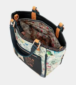 Hot Anekke Bolso Estampado Azul Marino Nature Pachamama